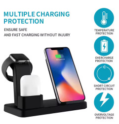 Incarcator Wireless 3‑in‑1 pliabil Dimensiuni Iphone, Compatibilitate Universala