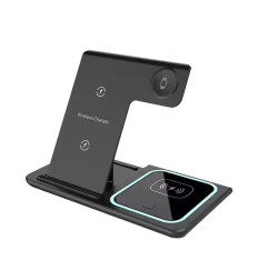 Incarcator Wireless 3‑in‑1 – Fast Charger 15 W, Compatibilitate Universala cu Apple